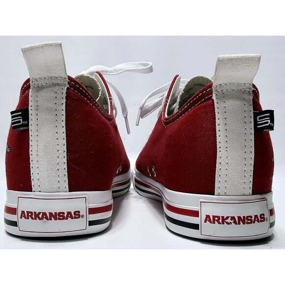 Arkansas Razorbacks Skicks Low Top Sneaker Shoes NCAA SEC Unisex Men 10 Women 12